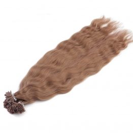 Türk Saçı Mikro Kaynak Saç Açık Kumral Bej Doğal Dalgalı 08gr 75-80cm