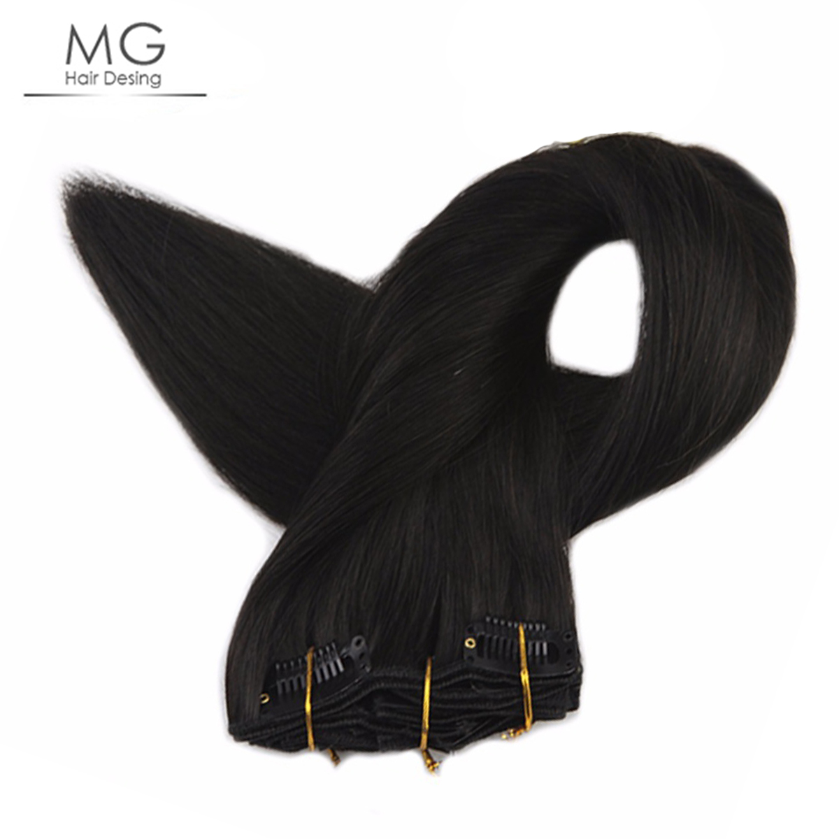 Çıt Çıt Saç. Doğal Boyasız. Doğal Siyah. 130gr.160gr,180gr, 200gr, 220gr, 250gr, 60/65 cm 8 Parça Takım