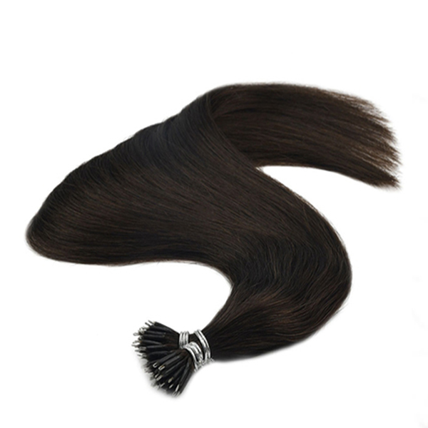 Mikro Nano Boncuk Kaynak Saç Koyu Kahve Human Hair - 0,6gr 60cm Her Bir Tutamı (100Ad 60gr Saç)