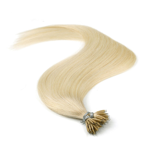 Mikro Nano Boncuk Kaynak Saç Beyaz Platin Sarı Human Hair - 1gr 60cm Her Bir Tutamı (100Ad 100gr Saç)