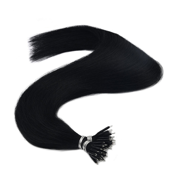 Mikro Nano Boncuk Kaynak Saç Doğal Siyah Human Hair - 0,8gr 65cm Her Bir Tutamı (100Ad 80gr Saç)