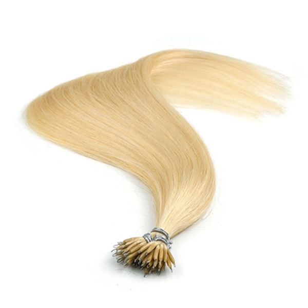 Mikro Nano Boncuk Kaynak Saç Platin Sarı Human Hair - 0,7gr 70cm Her Bir Tutamı (100Ad 70gr Saç)