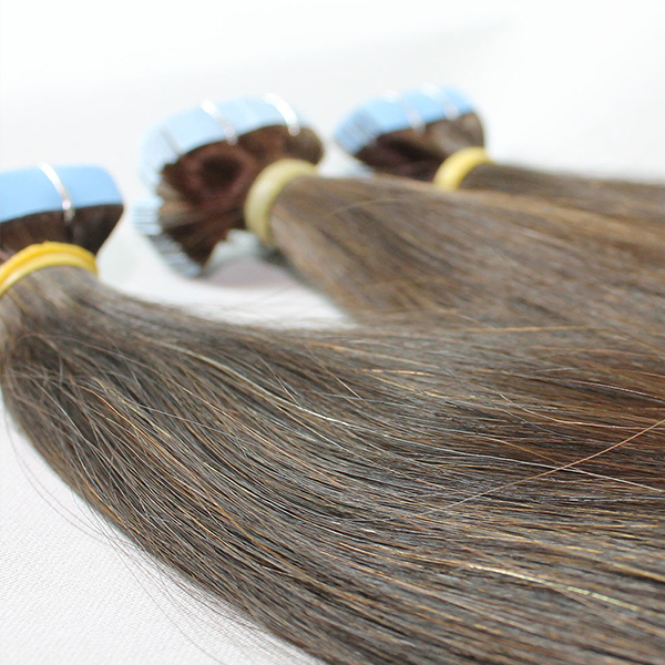 Bant Kaynak Saç Doğal Koyu Kahve Human Hair - 70cm 40 Bant Atkı 100 gram saç