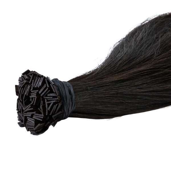 0,8gr 55cm 100Ad 80gr Remy Hair Mikro Kaynak Saç Koyu Kahve