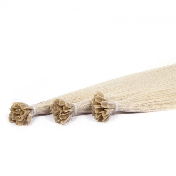 Mikro Kaynak Saç Beyaz Platin Sarı Human Hair İnsan Saçı - 0,8gr 60cm Her Bir Tutamı (100Ad 80gr Saç)