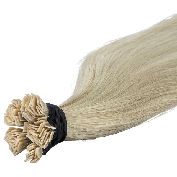 0,6gr 65cm 100Ad 60gr Remy Hair Mikro Kaynak Saç Beyaz Platin