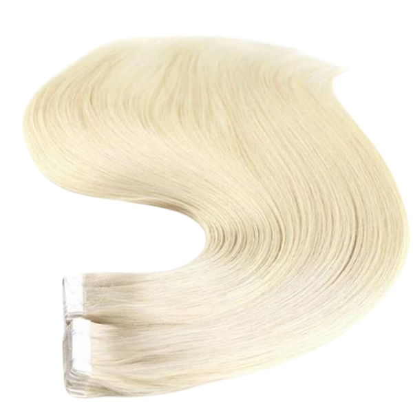 Bant Kaynak Saç Beyaz Platin Sarı A Grade Remy Human Hair - 60cm 40 Bant Atkı 100 gram saç