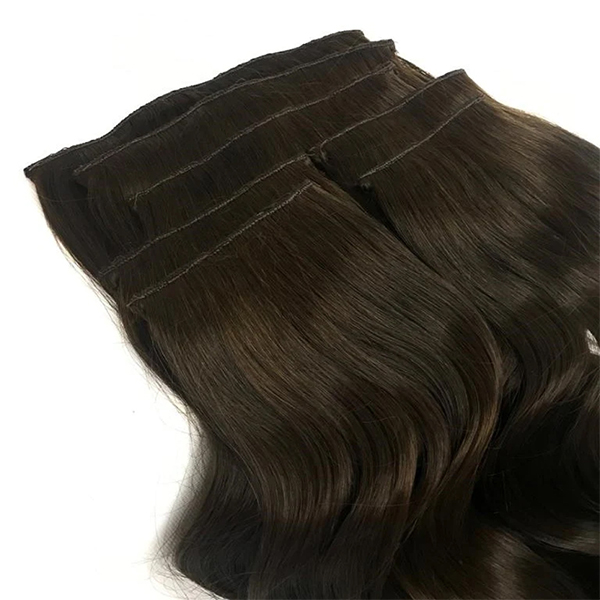 Çıt Çıt Saç. 220gr. 70cm. 7 Parça Koyu Kahve A Grade Remy Hair