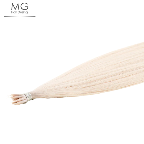 Mikro Nano Boncuk Kaynak Saç Beyaz Platin Sarı A Grade Remy İnsan Saçı