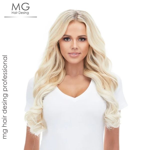 1gr 55cm 100Ad 100gr Remy Hair Mikro Kaynak Saç Beyaz Platin