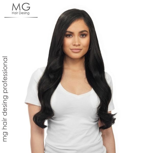 1gr 55cm 100Ad 100gr Remy Hair Mikro Kaynak Saç Doğal Siyah