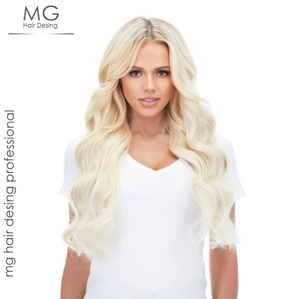 1gr 60cm 100Ad 100gr Remy Hair Mikro Kaynak Saç Beyaz Platin