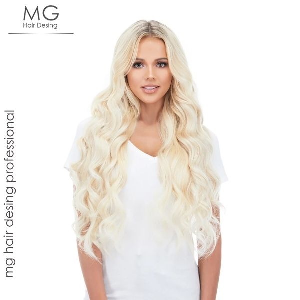 1gr 70cm 100Ad 100gr Remy Hair Mikro Kaynak Saç Beyaz Platin
