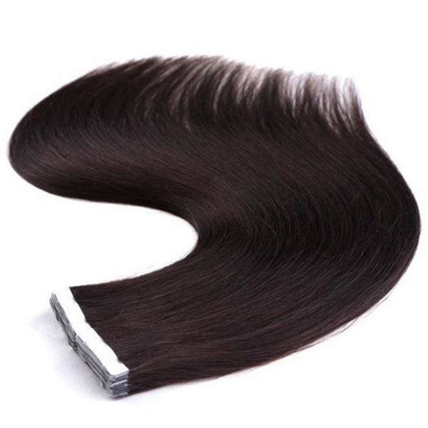 55 cm Koyu Kahve Bant Kaynak Saç - 100 gr 40 Adet %100 Doğal Remy Hair