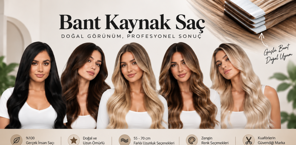 MG Hair Desing gerçek insan saçı bant kaynak saç koleksiyonu