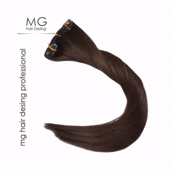 Koyu kahve çıt çıt saç 65 cm 130 gr Koyu kahve çıt çıt saç 65 cm gerçek insan saçı