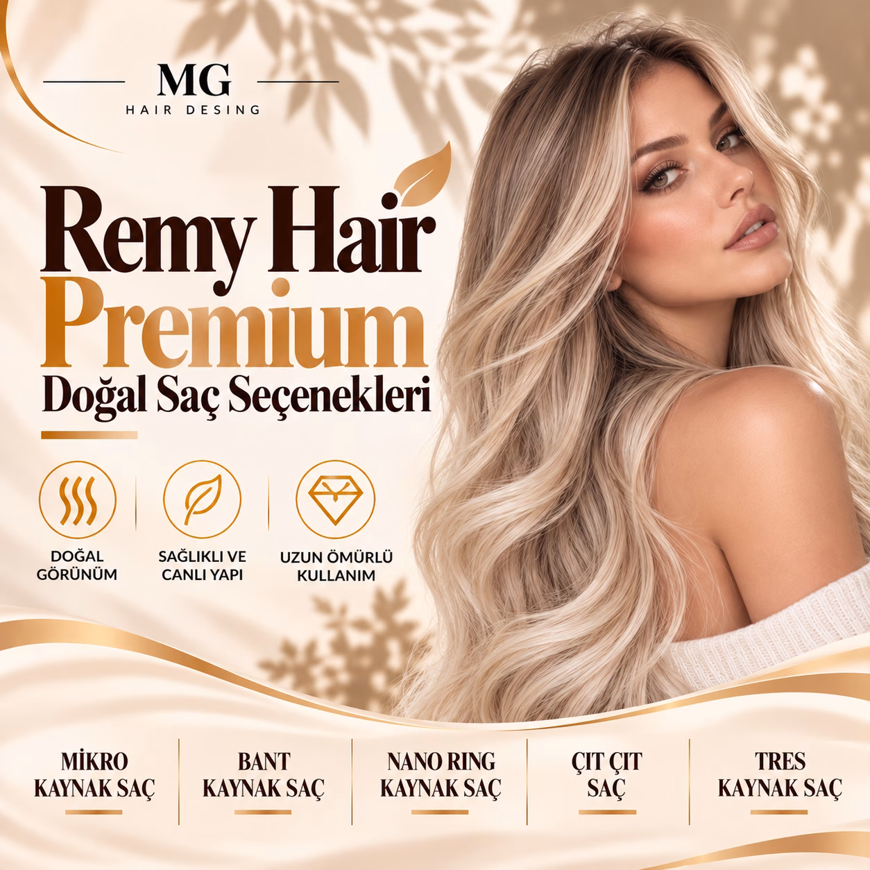 Remy Hair Doğal Saç Seçenekleri - M G Hair Desing