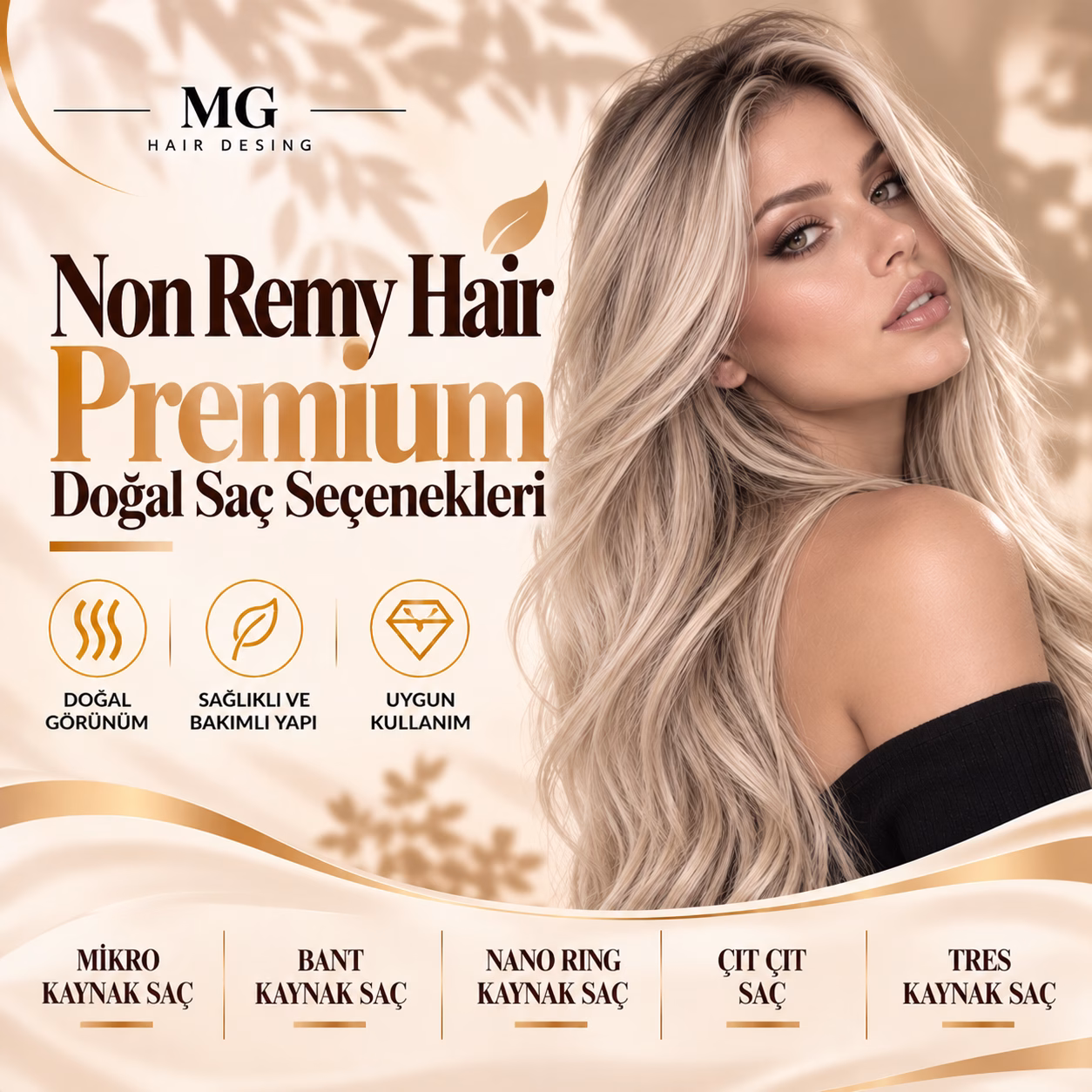 Human Hair Non-Remy - M G Hair Desing