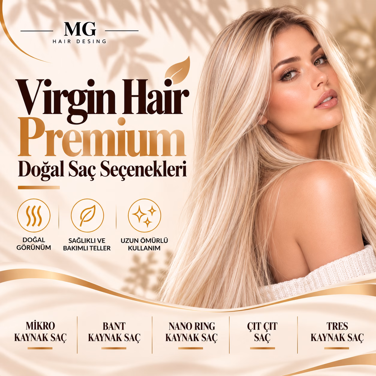 Virgin Hair Premium Saç - M G Hair Desing
